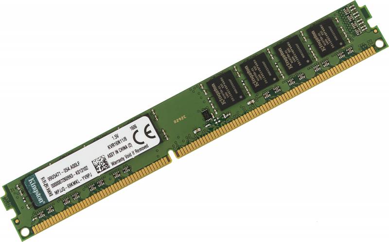 Память DDR3 8Gb 1600MHz Kingston KVR16N11/8 RTL PC3-12800 CL11 DIMM 240-pin 1.5В в интернет магазине soman