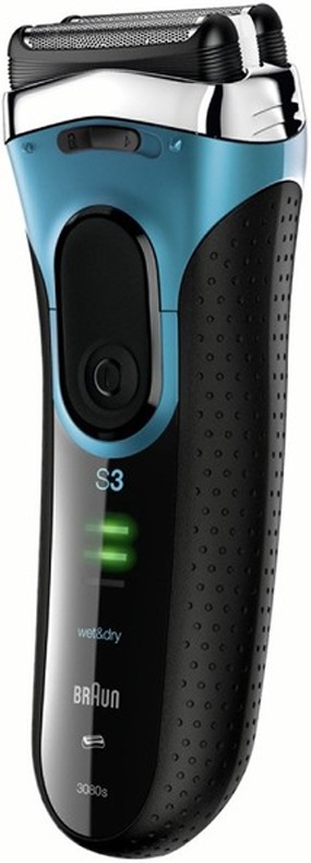 Бритва сетчатая Braun Series 3 3080s черный/синий в интернет магазине soman