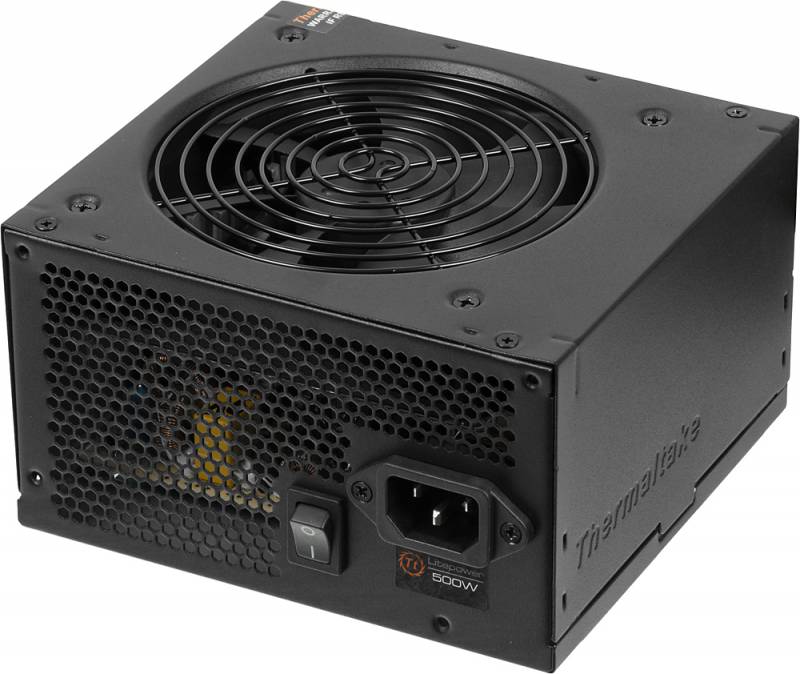 Блок питания Thermaltake ATX 500W LT-500 (24+4+4pin) PPFC 120mm fan 5xSATA RTL в интернет магазине soman