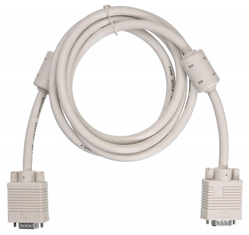 Кабель Buro VGA-15M/Mpro соед. SVGA 15m/m для LCD мониторов 2 фильтра 1.8м в интернет магазине soman