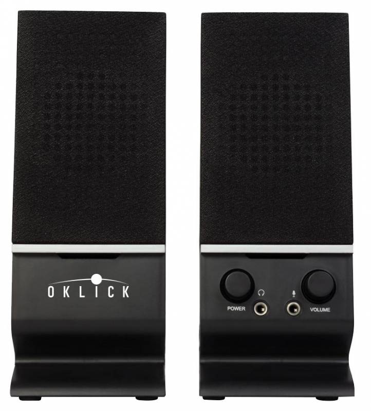 Колонки Oklick OK-115U 2.0 черный 6Вт портативные в интернет магазине soman