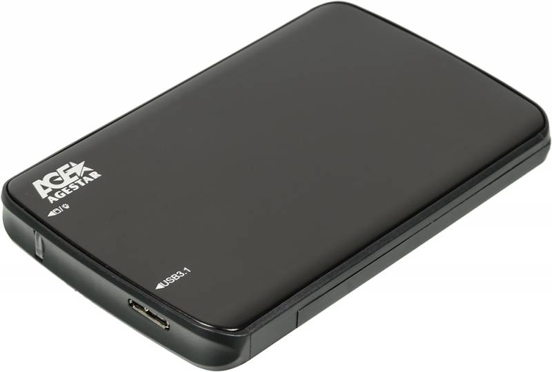 Внешний корпус для HDD/SSD AgeStar 31UB2A12 SATA пластик/алюминий черный 2.5" в интернет магазине soman