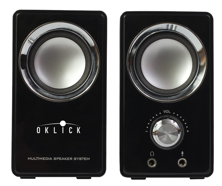Колонки Oklick OK-116 2.0 черный 6Вт портативные в интернет магазине soman