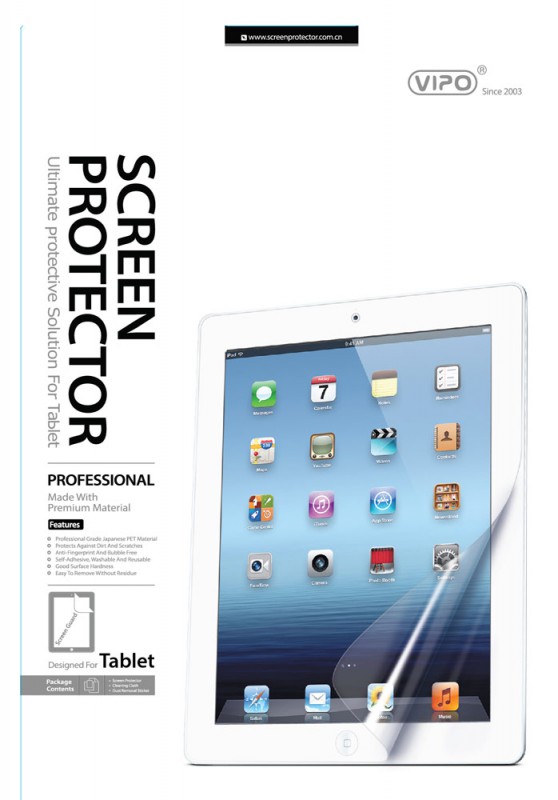 Защитная пленка для экрана матовая Vipo для Apple iPad 2/iPad new/iPad 4 9.7" 1шт. (IPAD2 MT) в интернет магазине soman