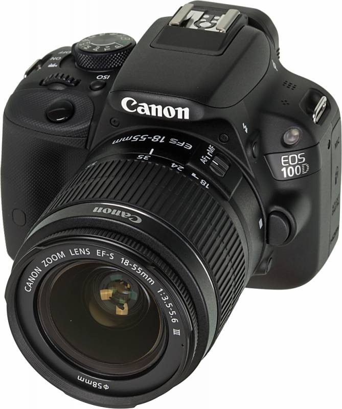 Зеркальный Фотоаппарат Canon EOS 100D черный 18Mpix EF-S 18-55mm f/3.5-5.6 DCIII 3" 1080p Full HD SDXC Li-ion в интернет магазине soman