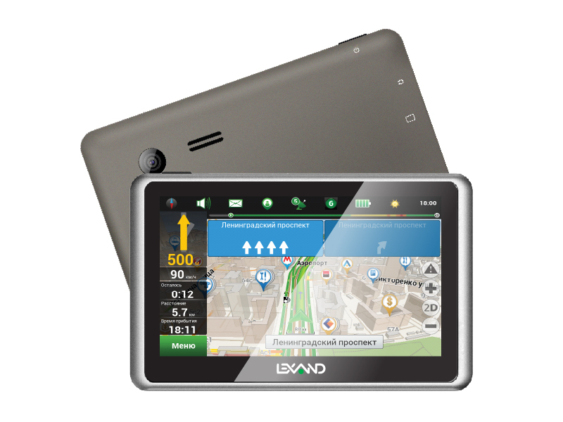 Навигатор Автомобильный GPS Lexand SB5 HD 5" 800x480 4Gb microSD Bluetooth FM-Transmitter черный Navitel 9 стран в интернет магазине soman