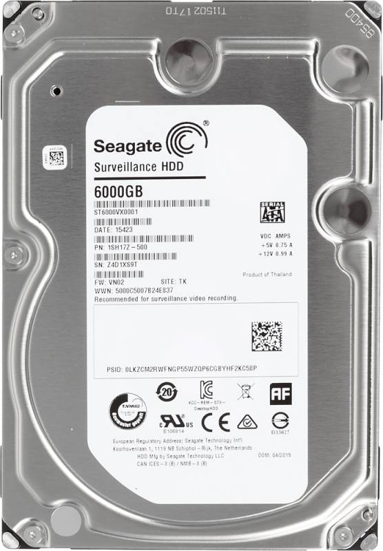 Жесткий диск Seagate Original SATA-III 6Tb ST6000VX0001 Surveillance (5900rpm) 128Mb 3.5" в интернет магазине soman