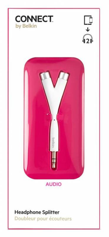 Переходник аудио Belkin Jack 3.5 (m)/2xJack 3.5 (f) белый (AV10142ywAPL) в интернет магазине soman