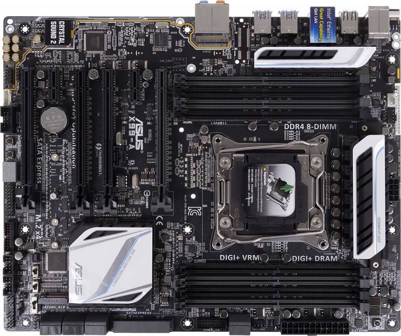 Материнская плата Asus X99-A LGA 2011-v3 Intel X99 ATX AC`97 8ch(7.1) GbLAN RAID RAID1 RAID5 RAID10 в интернет магазине soman