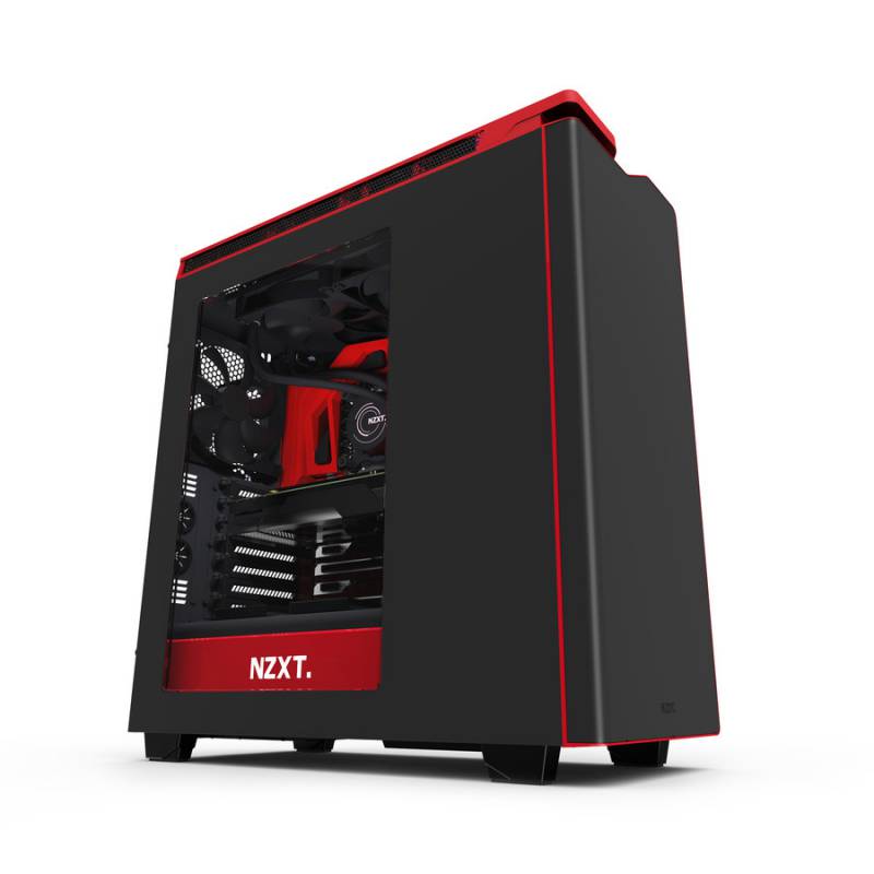 Корпус NZXT H440 черный/красный w/o PSU ATX 7x120mm 5x140mm 2xUSB2.0 2xUSB3.0 audio bott PSU в интернет магазине soman