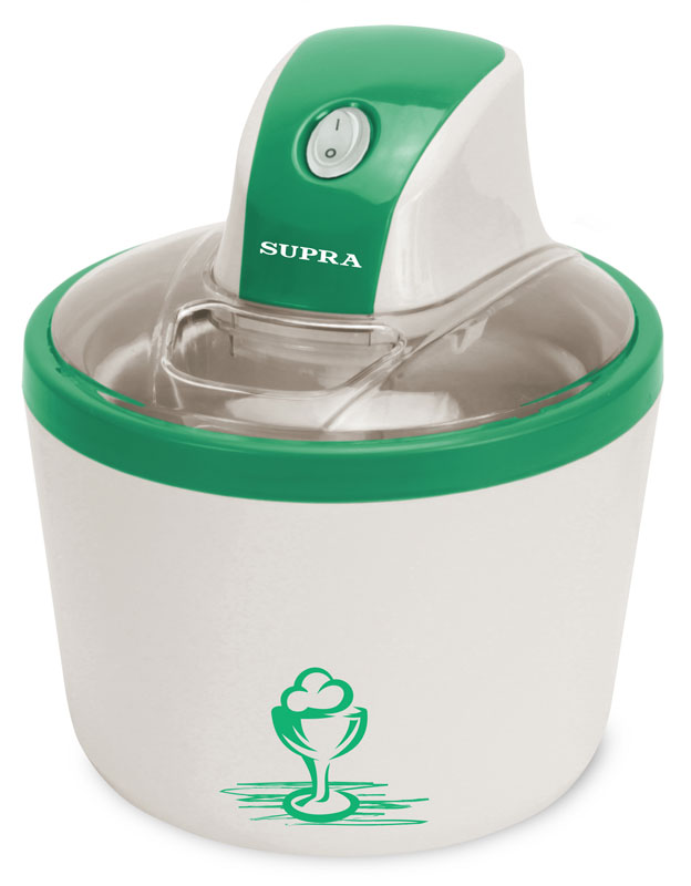 Мороженица Supra ICS-1208 12Вт 500мл. белый/зеленый в интернет магазине soman