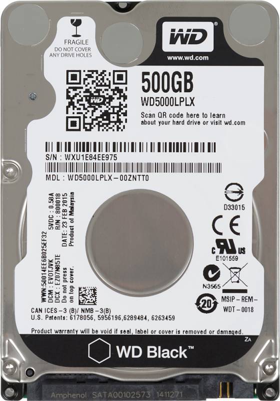 Жесткий диск WD Original SATA-III 500Gb WD5000LPLX Black (7200rpm) 32Mb 2.5" в интернет магазине soman